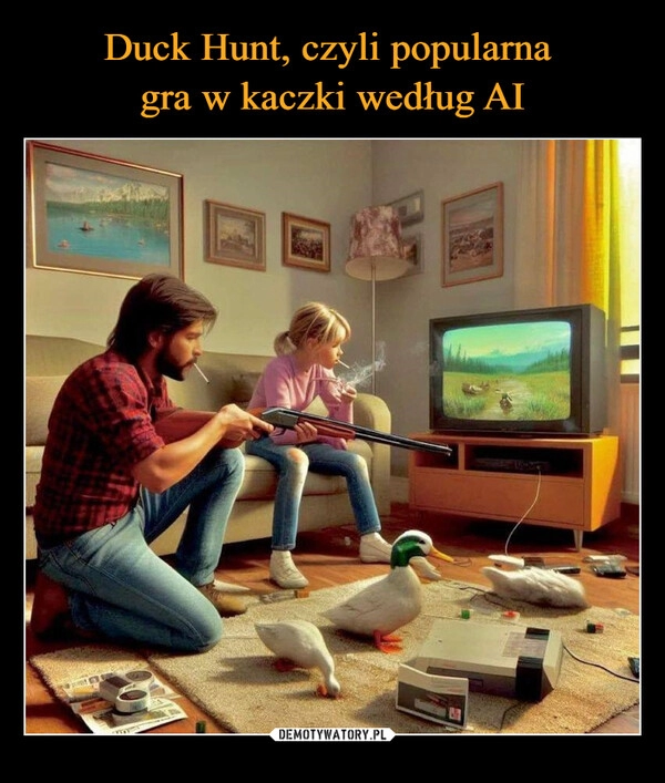 
    Duck Hunt, czyli popularna 
gra w kaczki według AI