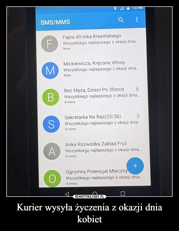 
    Kurier wysyła życzenia z okazji dnia kobiet
