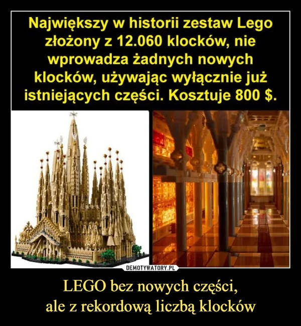 LEGO bez nowych części, ale z rekordową liczbą klocków