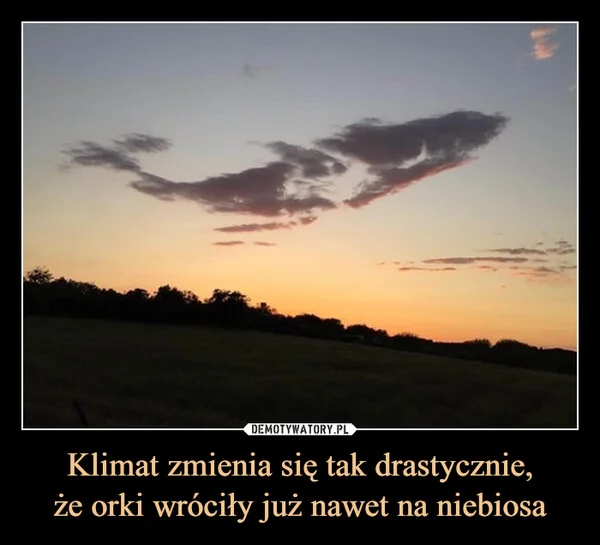 
    Klimat zmienia się tak drastycznie, że orki wróciły już nawet na niebiosa