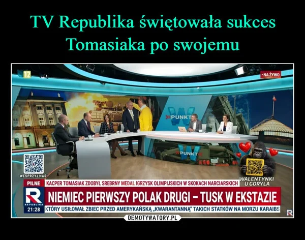 
    TV Republika świętowała sukces Tomasiaka po swojemu