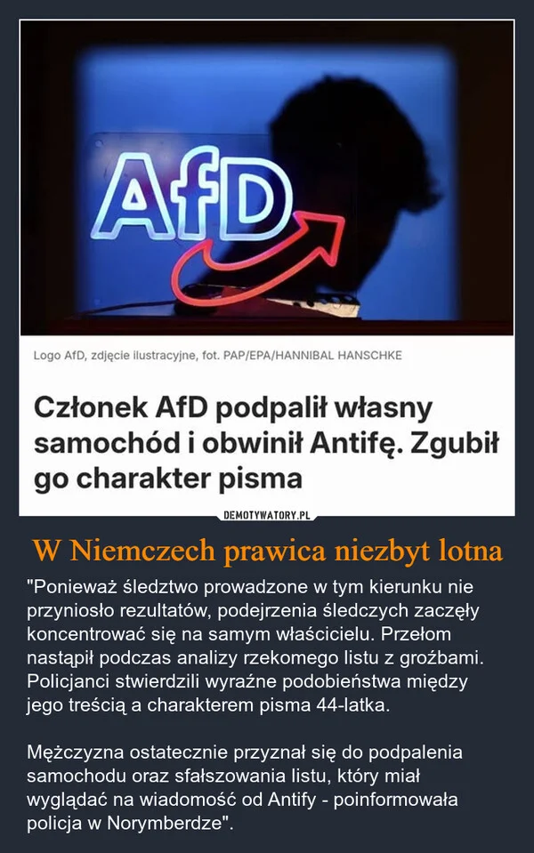 
    W Niemczech prawica niezbyt lotna