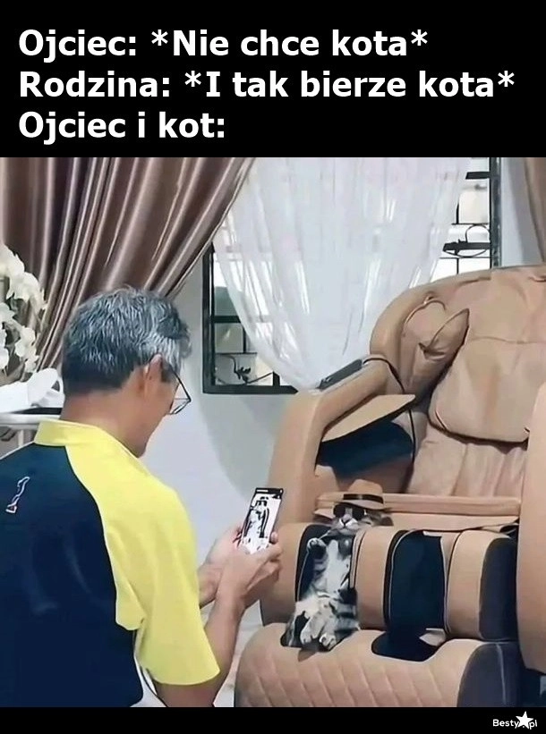 
    Ojciec i kot 