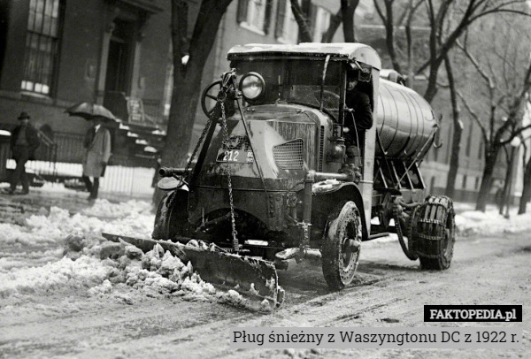 
    Pług śnieżny z Waszyngtonu DC z 1922 r.