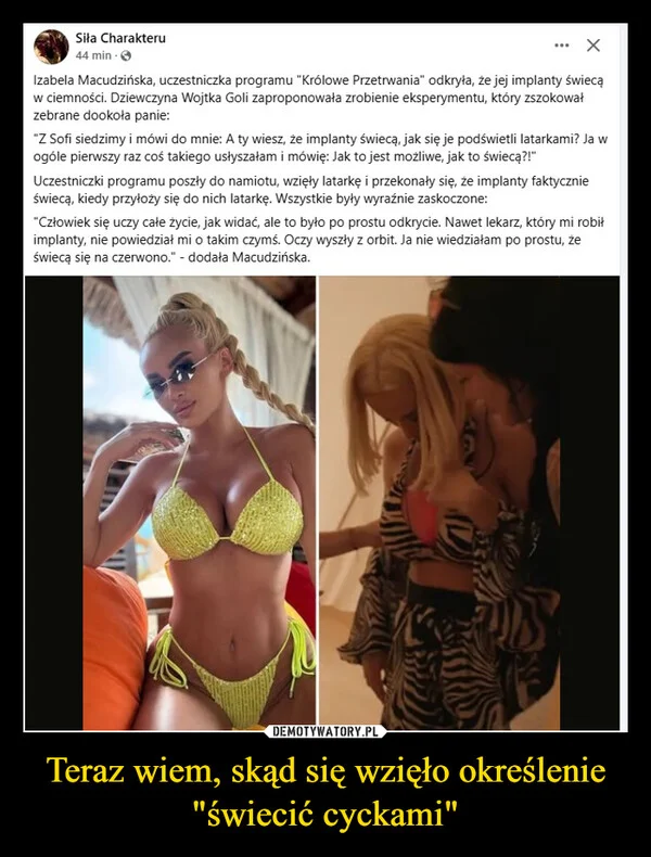 
    Teraz wiem, skąd się wzięło określenie 