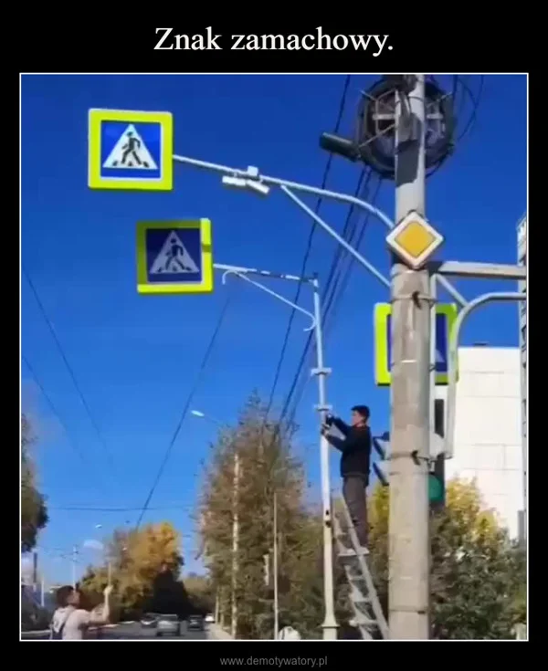 
    Znak zamachowy.