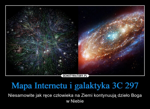 
    Mapa Internetu i galaktyka 3C 297