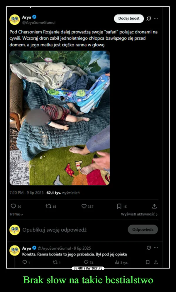 Brak słow na takie bestialstwo
