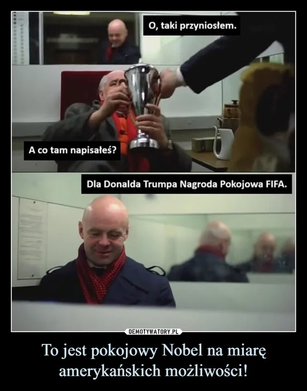 
    To jest pokojowy Nobel na miarę amerykańskich możliwości!