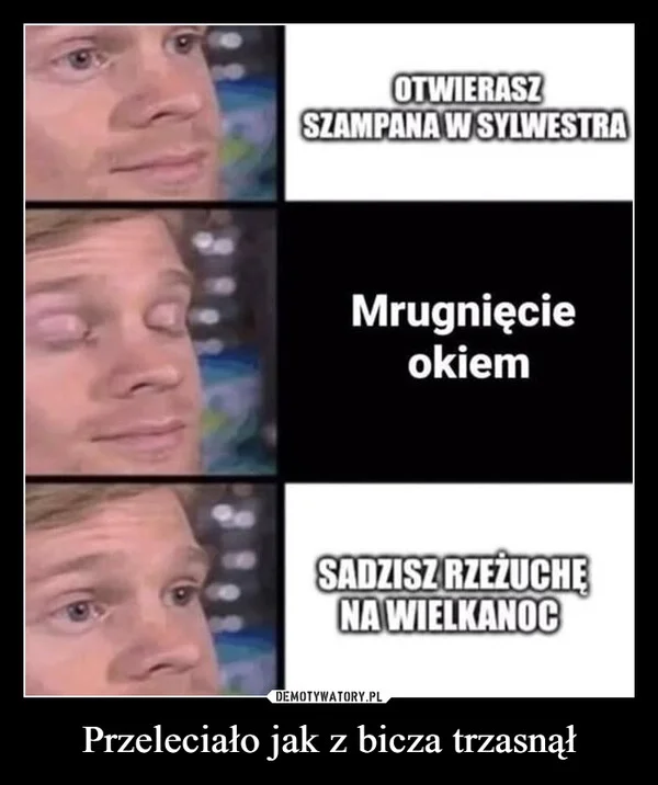 
    Przeleciało jak z bicza trzasnął