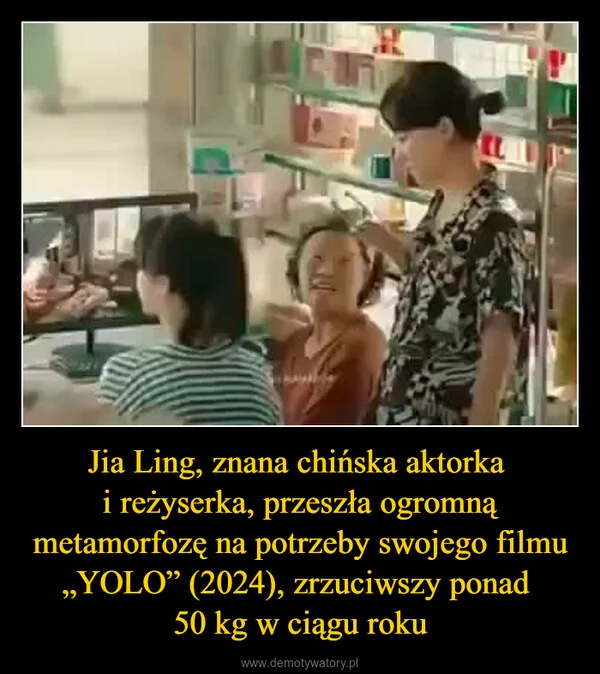 
    Jia Ling, znana chińska aktorka i reżyserka, przeszła ogromną metamorfozę na potrzeby swojego filmu „YOLO” (2024), zrzuciwszy ponad 50 kg w ciągu roku
