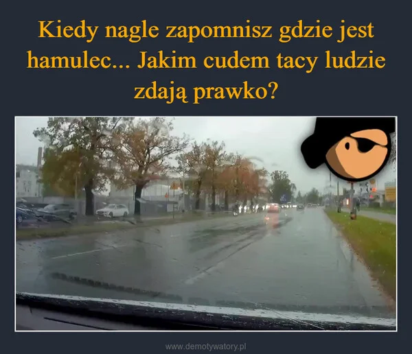 
    Kiedy nagle zapomnisz gdzie jest hamulec... Jakim cudem tacy ludzie zdają prawko?