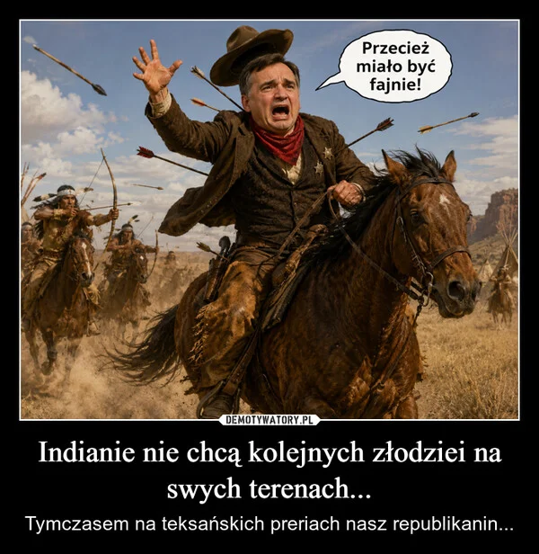 
    Indianie nie chcą kolejnych złodziei na swych terenach...