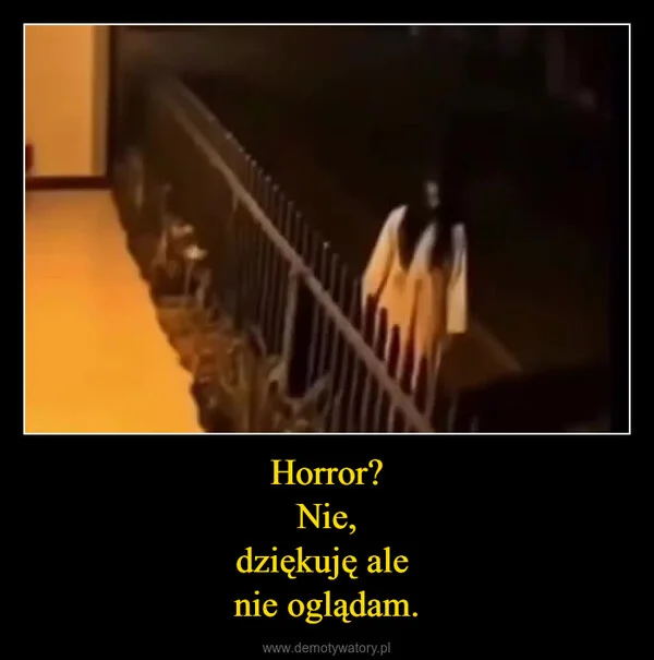 Horror? Nie, dziękuję ale nie oglądam.