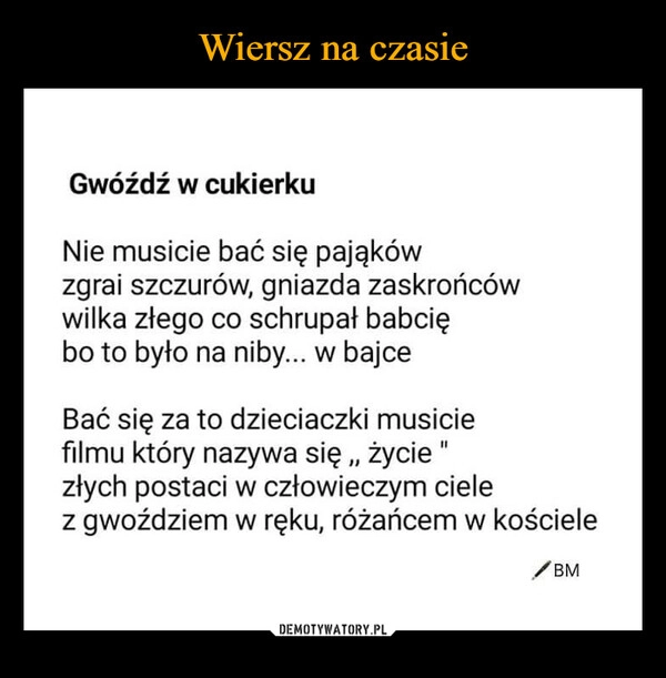 
    Wiersz na czasie