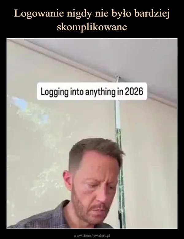 
    Logowanie nigdy nie było bardziej skomplikowane