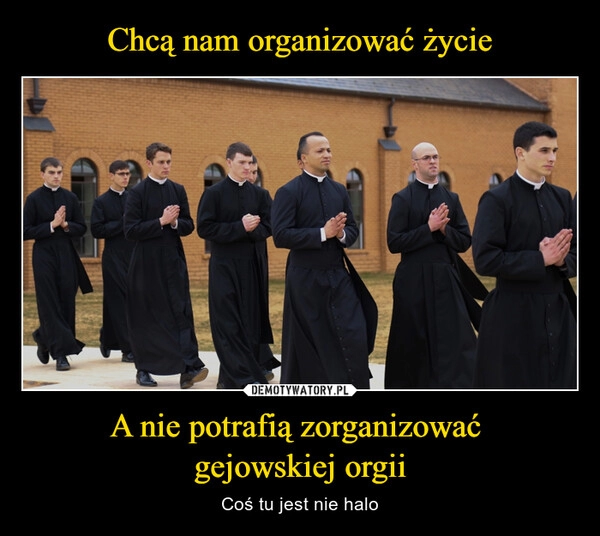 
    Chcą nam organizować życie A nie potrafią zorganizować 
gejowskiej orgii