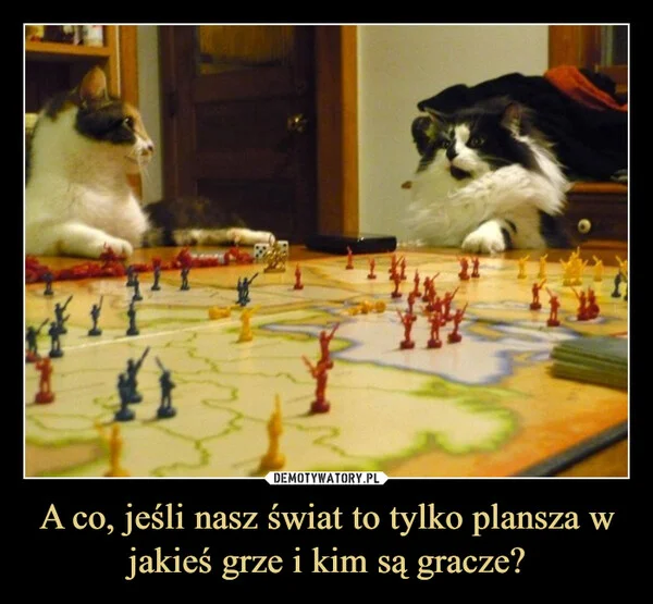 
    A co, jeśli nasz świat to tylko plansza w jakieś grze i kim są gracze?