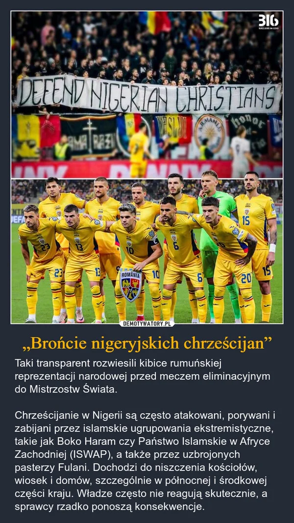 
    „Brońcie nigeryjskich chrześcijan”
