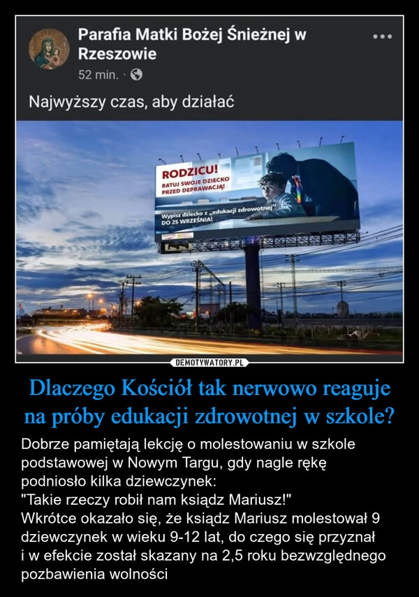 
    Dlaczego Kościół tak nerwowo reaguje na próby edukacji zdrowotnej w szkole?
