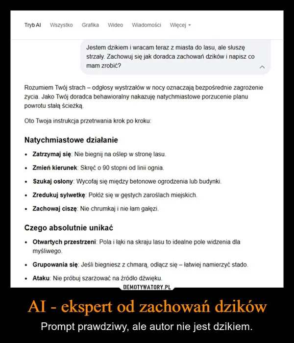 
    AI - ekspert od zachowań dzików