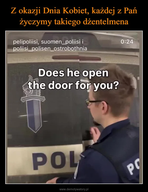 
    Z okazji Dnia Kobiet, każdej z Pań życzymy takiego dżentelmena