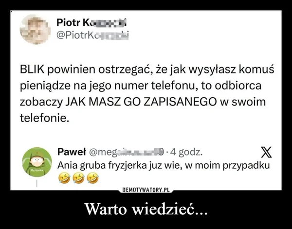 
    Warto wiedzieć...