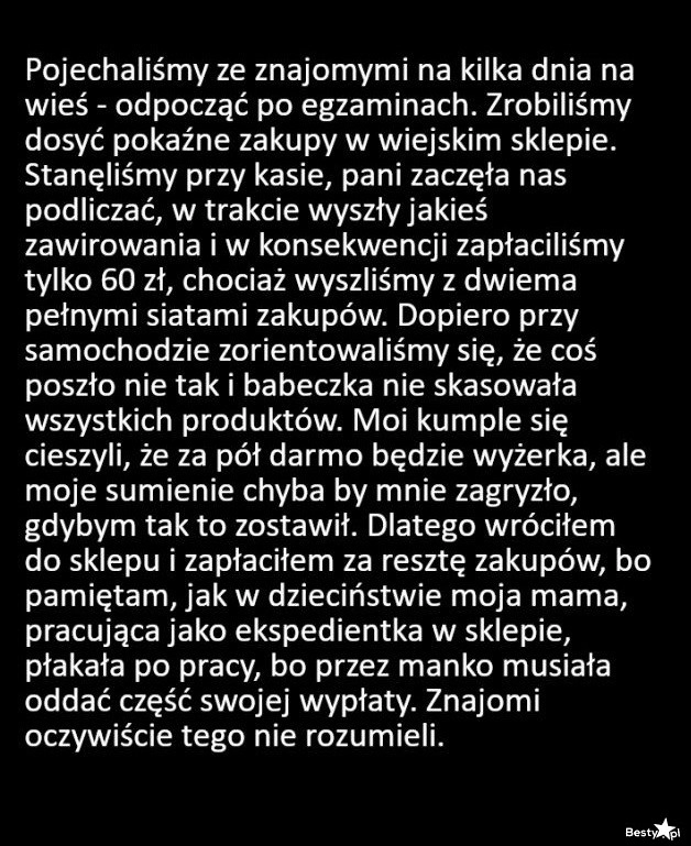 
    Błąd kasjerki 