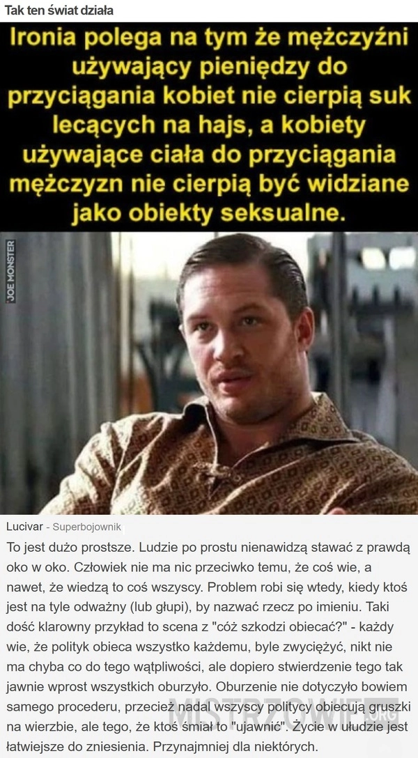 
    Tak ten świat działa