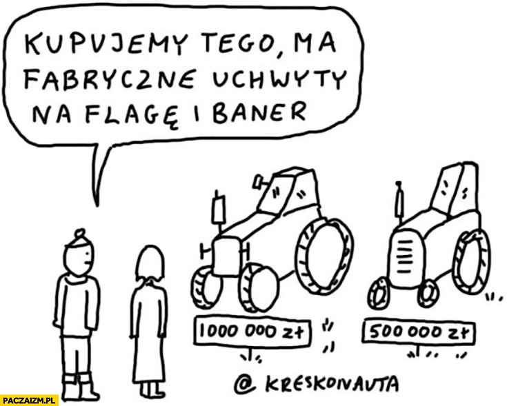 
    Rolnicy wybierają traktor kupujemy tego ma fabryczne uchwyty na flagę i baner