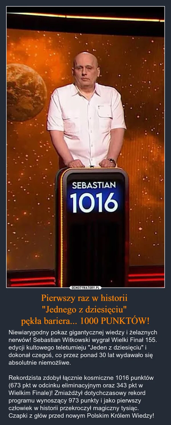 
    Pierwszy raz w historii 