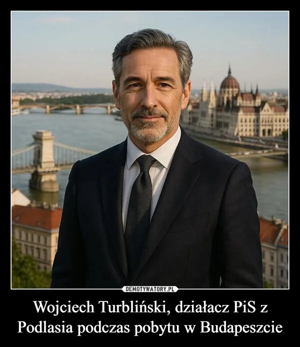
    Wojciech Turbliński, działacz PiS z Podlasia podczas pobytu w Budapeszcie