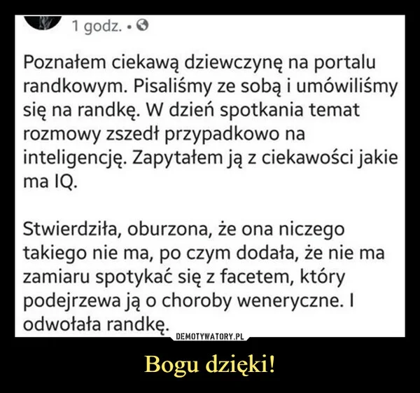 
    Bogu dzięki!