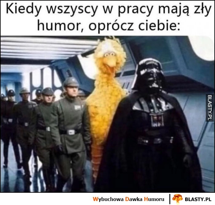 
    Kiedy wszyscy w pracy mają zły humor oprócz ciebie wielki żółty ptak star wars gwiezdne wojny