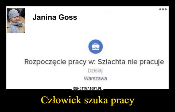 
    Człowiek szuka pracy