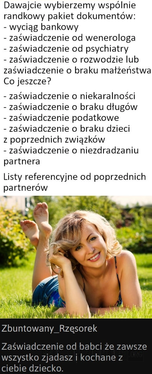 
    Randkowy pakiet dokumentów