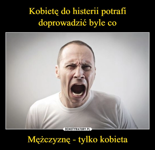 
    Kobietę do histerii potrafi doprowadzić byle co Mężczyznę - tylko kobieta