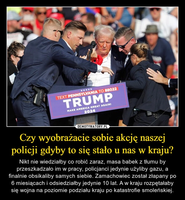 
    Czy wyobrażacie sobie akcję naszej policji gdyby to się stało u nas w kraju?