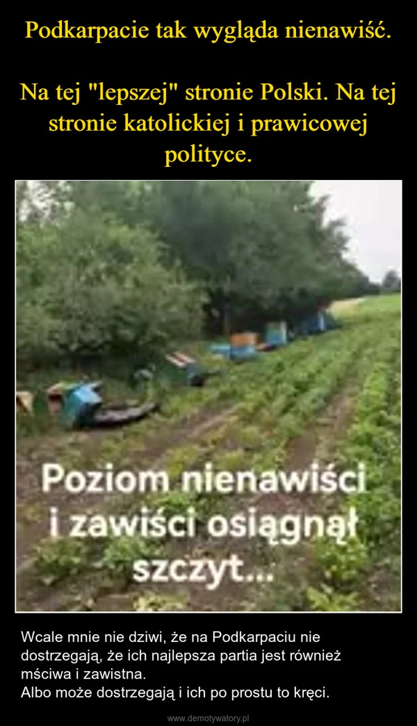 
    Podkarpacie tak wygląda nienawiść. Na tej 