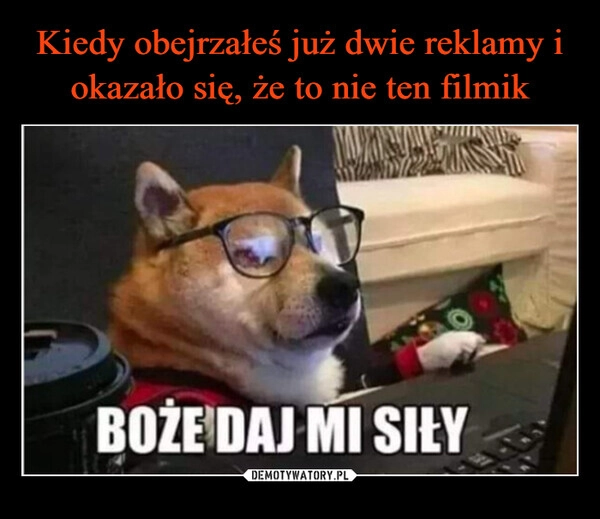 
    Kiedy obejrzałeś już dwie reklamy i okazało się, że to nie ten filmik