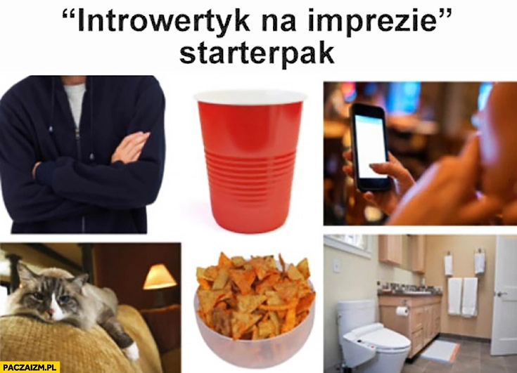 
    Introwertyk na imprezie starter pack