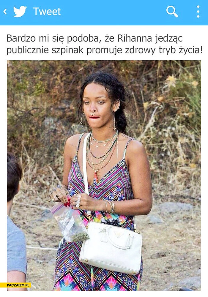 
    Rihanna szpinak marihuana