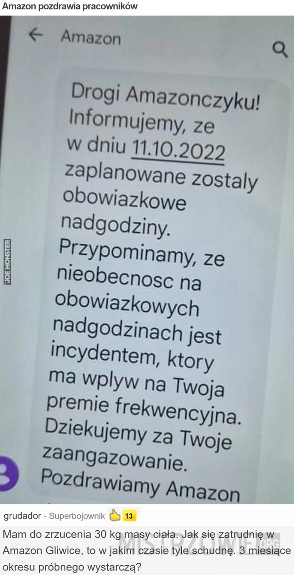 
    
			Amazon pozdrawia pracowników					