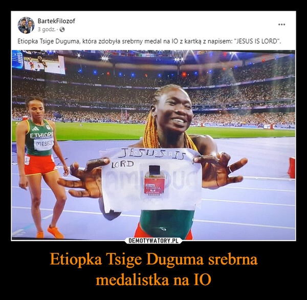 
    Etiopka Tsige Duguma srebrna medalistka na IO