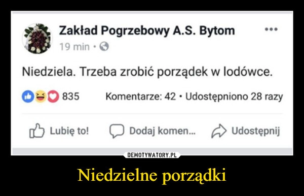 
    Niedzielne porządki