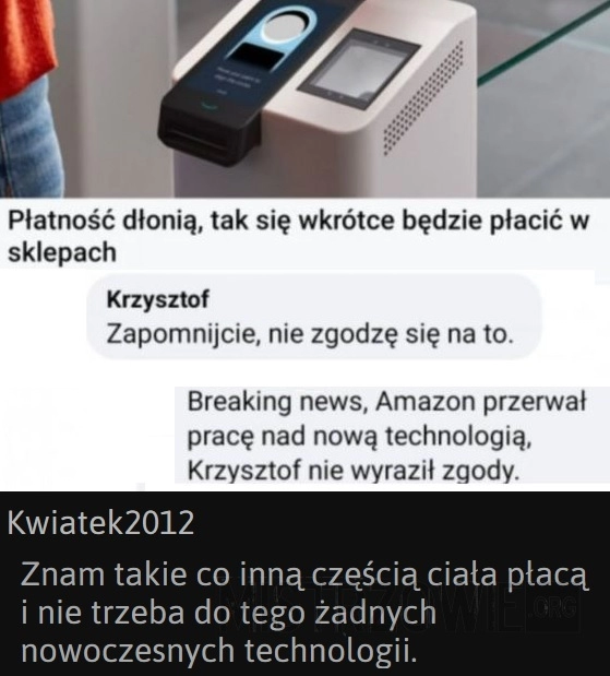 
    Płatność dłonią