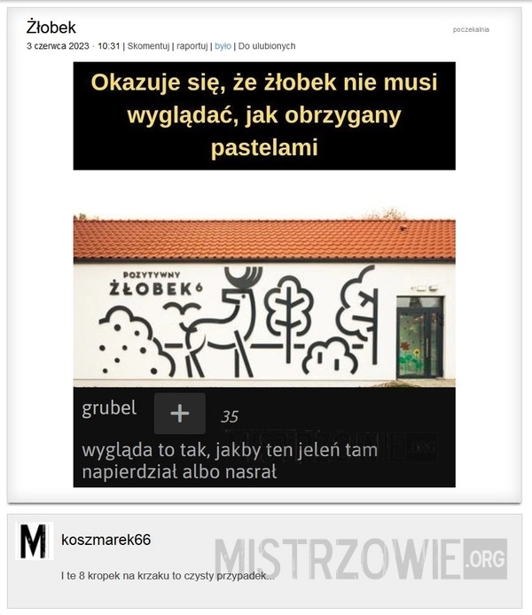 
    Żłobek z przekazem