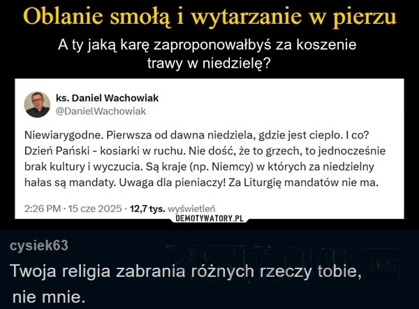 
    Koszenie trawy w niedzielę
