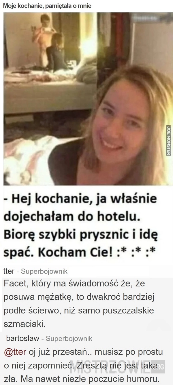 
    Moje kochanie, pamiętała o mnie