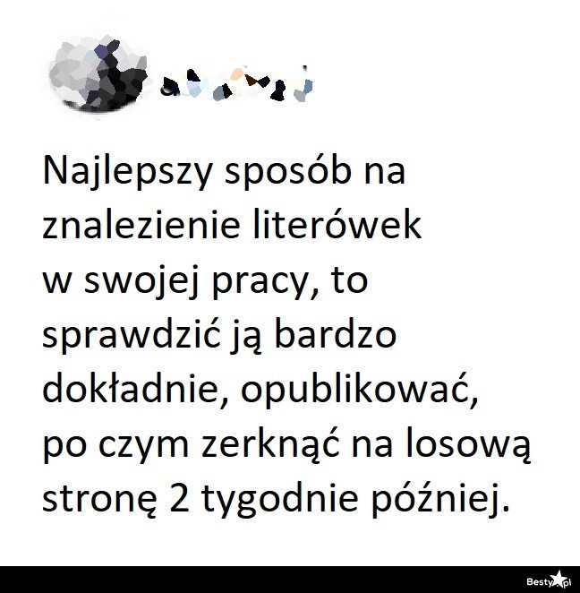 
    Sposób na znalezienie literówek 